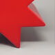 1980s red vase "hsing" by ettore sottsass. made in italy