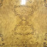 Art Deco Cubist Single Bed in Birch Burl, 1930s-1940s