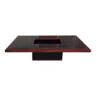 Signed coffee table (Jean Claude Mahey, 70s)