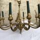 12 spoke solid bronze chandelier