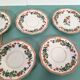 Set of 8 ancient porcelain saucers from Limoges a. Lanternier - cie