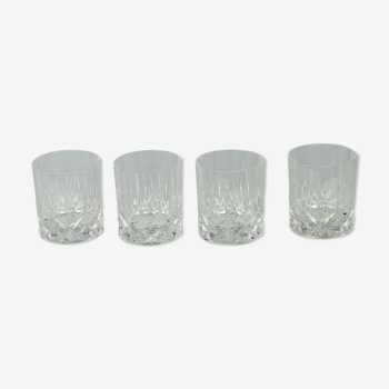 4 cut Crystal whisky glasses