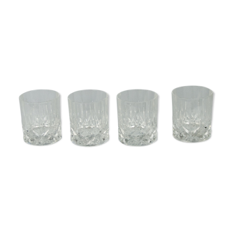 4 cut Crystal whisky glasses