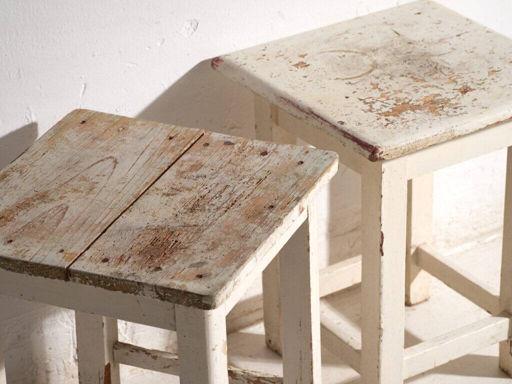 Antique pine bedside tables – Central Europe, circa 1940 #12