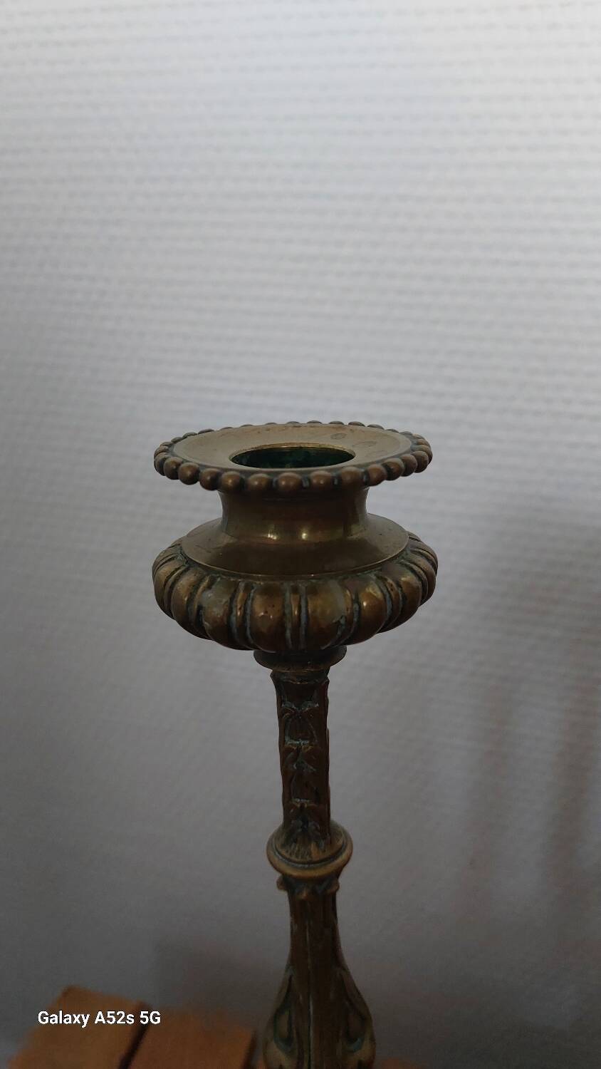 2 antique Napoleon III style candlesticks