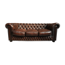 Chesterfield leather brown cigar sofa