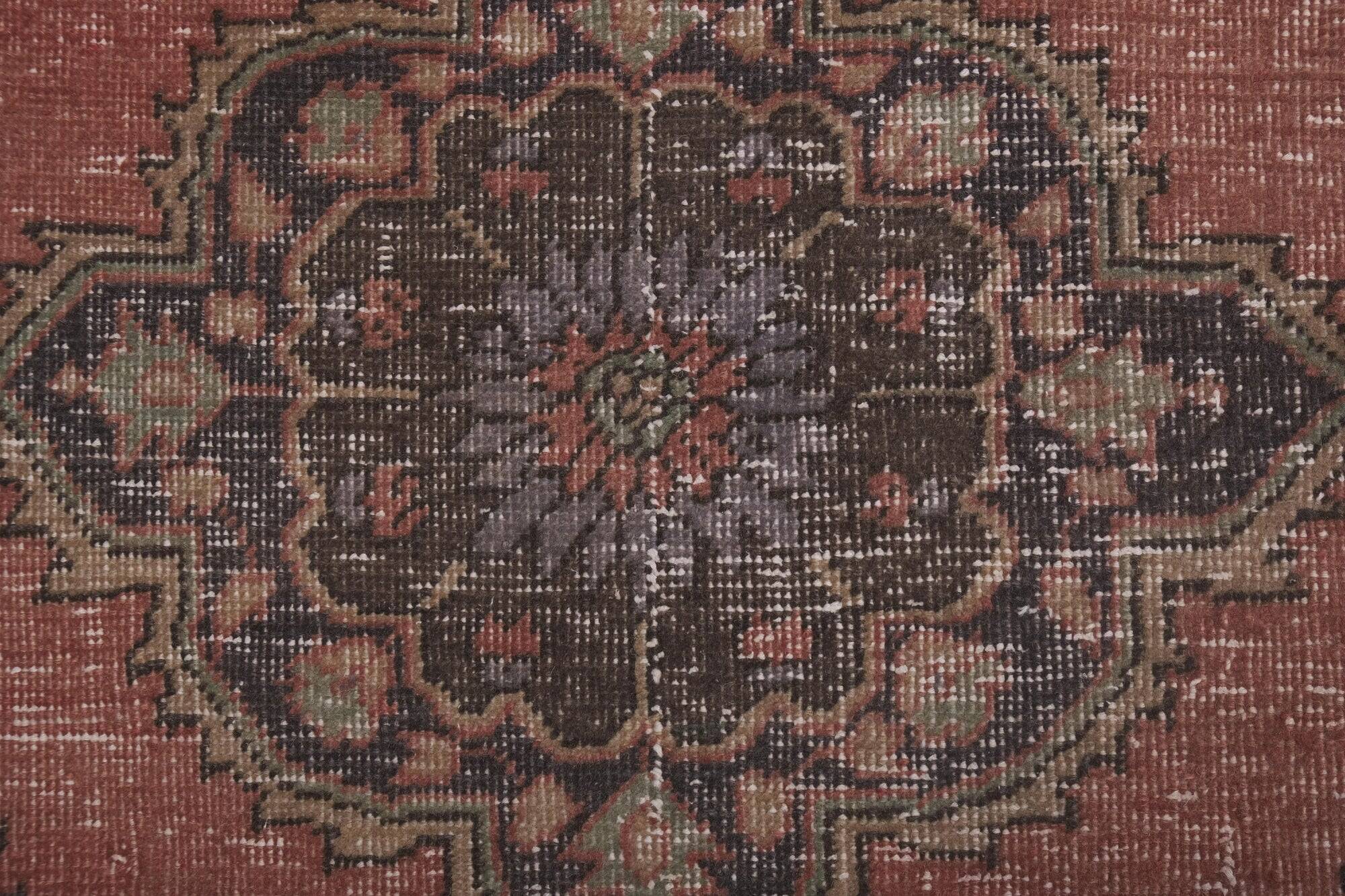 Vintage Turkish hallway rug 96x364 cm
