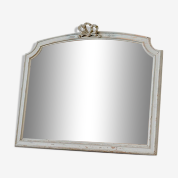 Old gray ornamented mirror, 77x94 cm