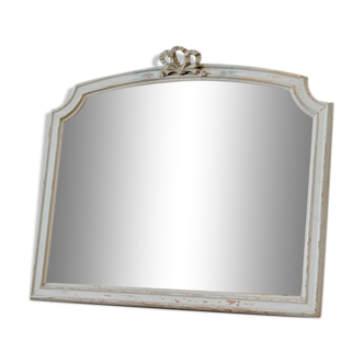 Miroir ancien ornementé gris, 77x94 cm