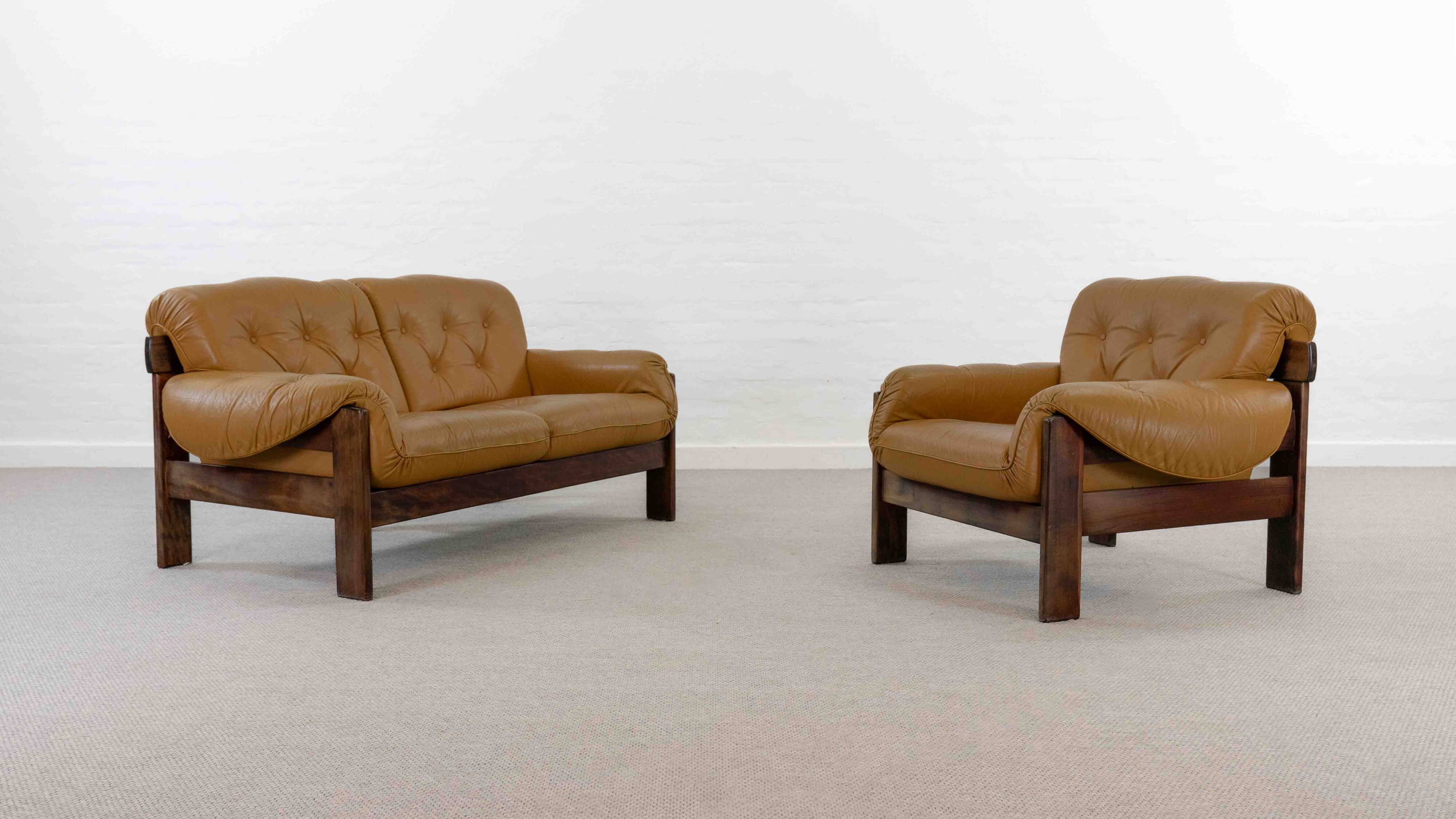 Brazilian Style Leather Seating Group