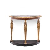 Empire style console with caryatid decoration. Circa 1880.