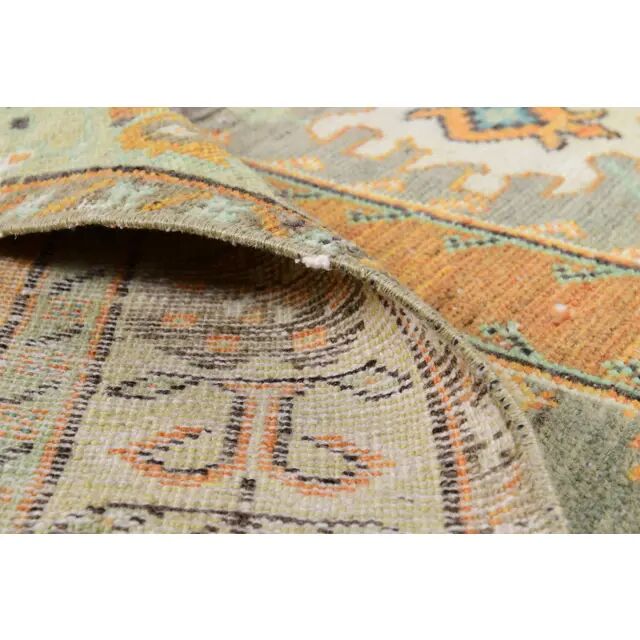 Vintage Turkish Oushak Handmade Wool Rug 117x231