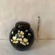 Old black ceramic ginger pot / Vintage Chinese ceramic 1950 / Art deco