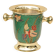 Champagne Bucket / Vintage Ice Bucket in Enamelled Brass with Flower Design