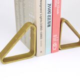 Carl Aubock III Paire de Serre-livres Triangulaires en Fer Doré 5443, Vienne/Autriche, Années 1970