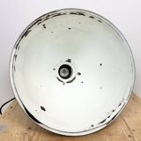 Industrial Black Enamel Factory Hanging Lamp, 1950s