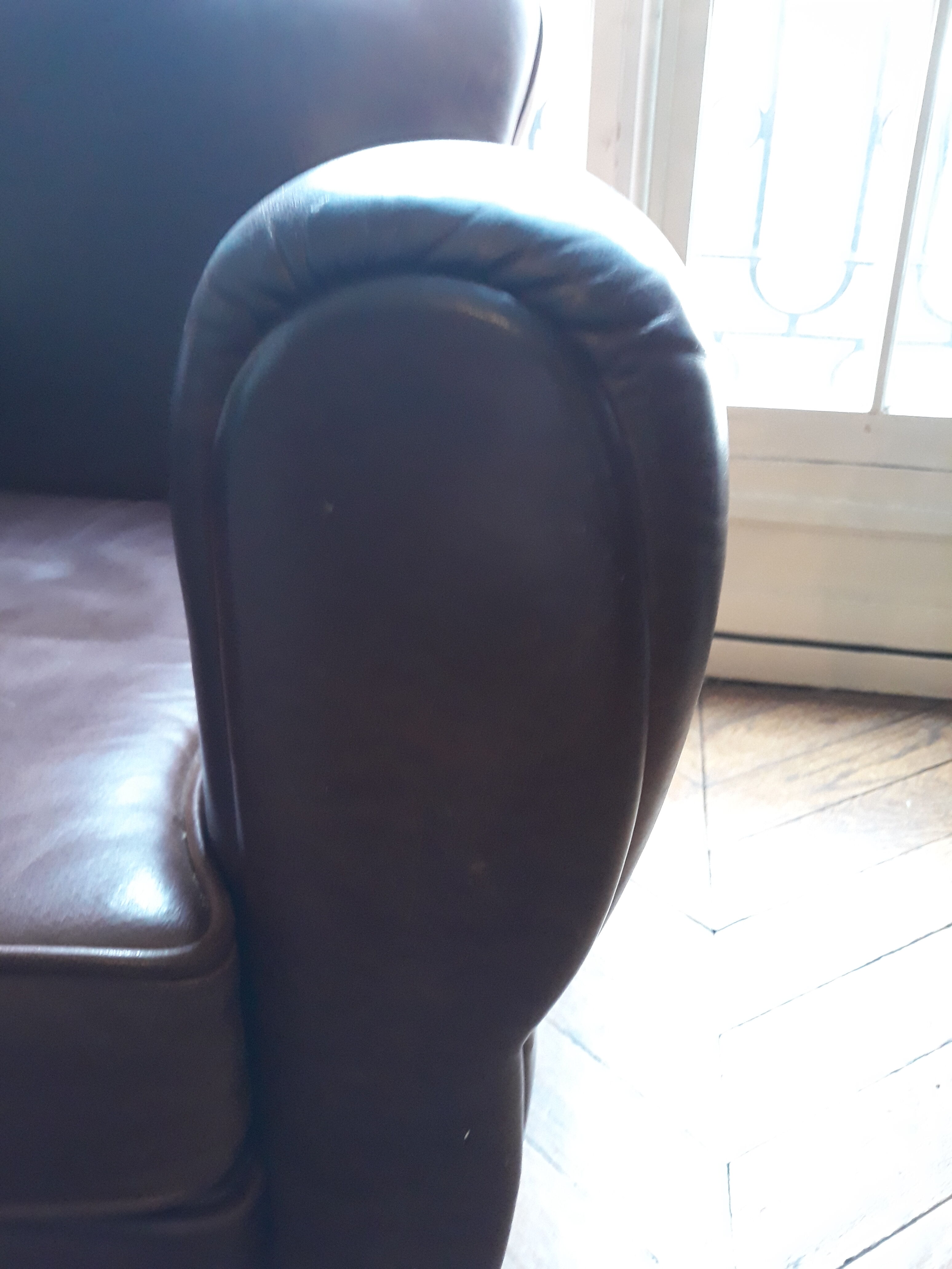 Art deco leather club Chair