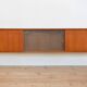Danish MidCentury Teak Wall Mounted Sideboard, 1960s.