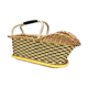 Porte-bouteille en osier tressé et scoubidou