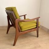 Scandinavian armchair in solid teak
