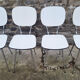 Round table and white formica chairs, vintage, 70s