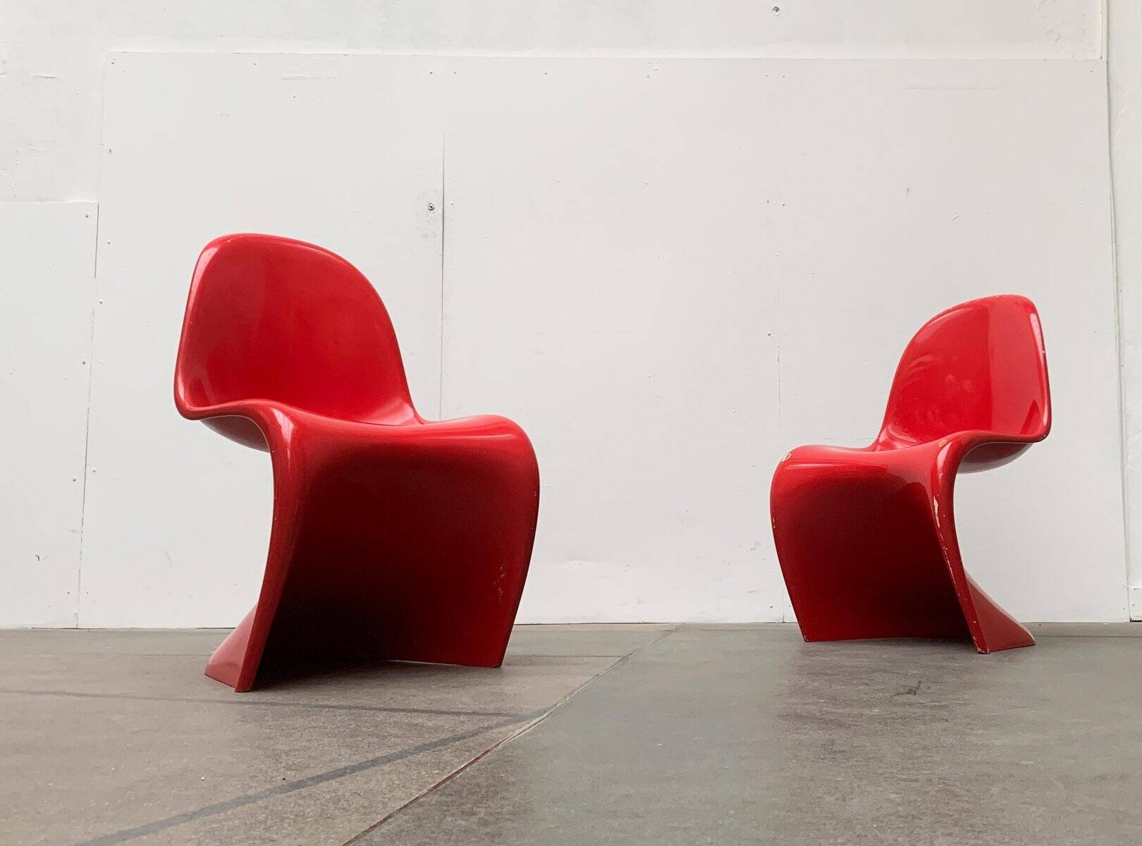 Set of mid-century Panton chairs by Verner Panton for Vitra Herman Miller.