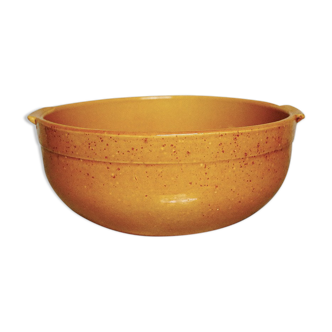 Salad bowl in glazed ochre sandstone
