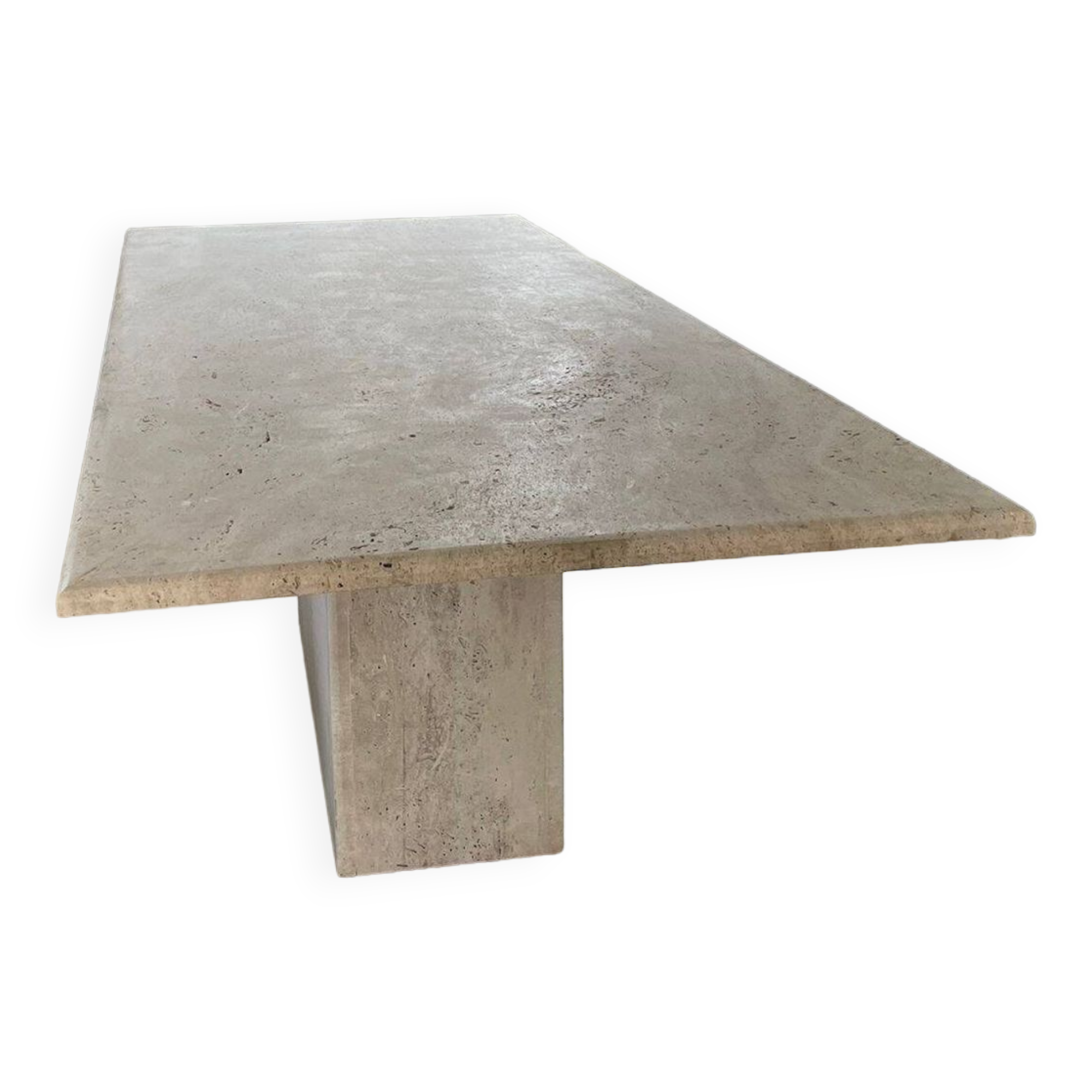 Travertine dining table