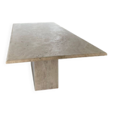 Travertine dining table