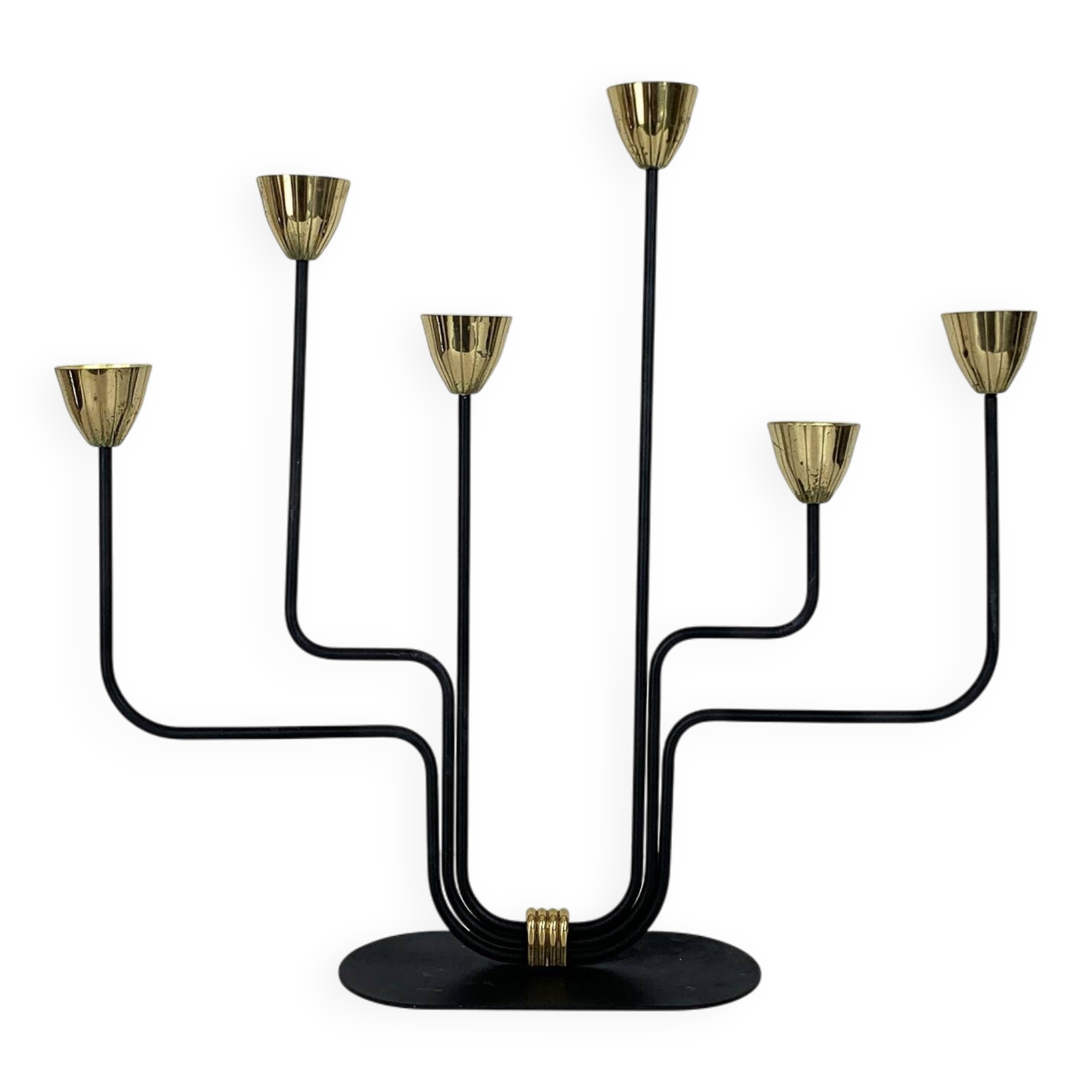 Mid-Century Scandinavian Candlestick, Gunnar Ander for Ystad Metall, Sweden