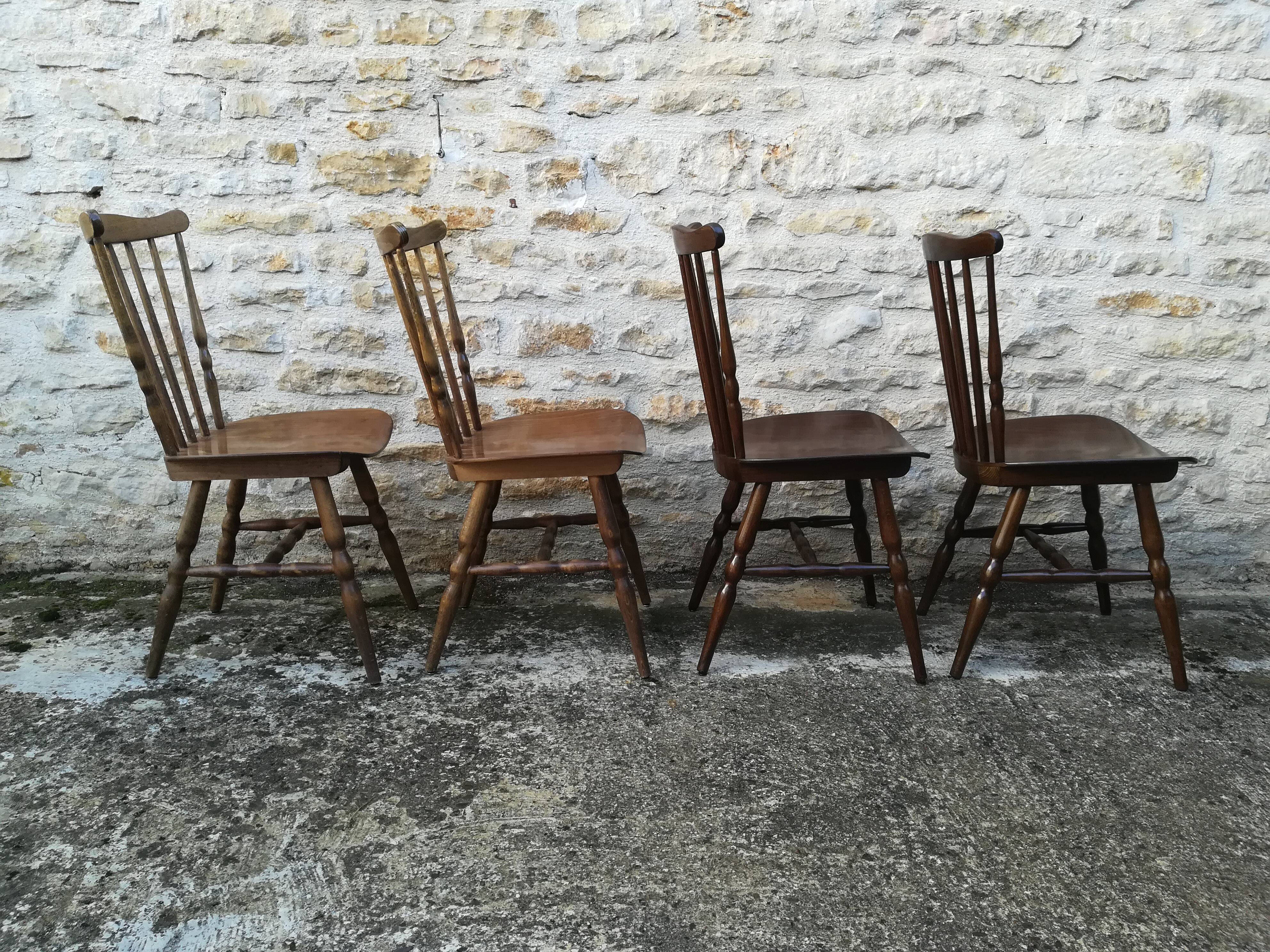 Mismatched bistro chairs