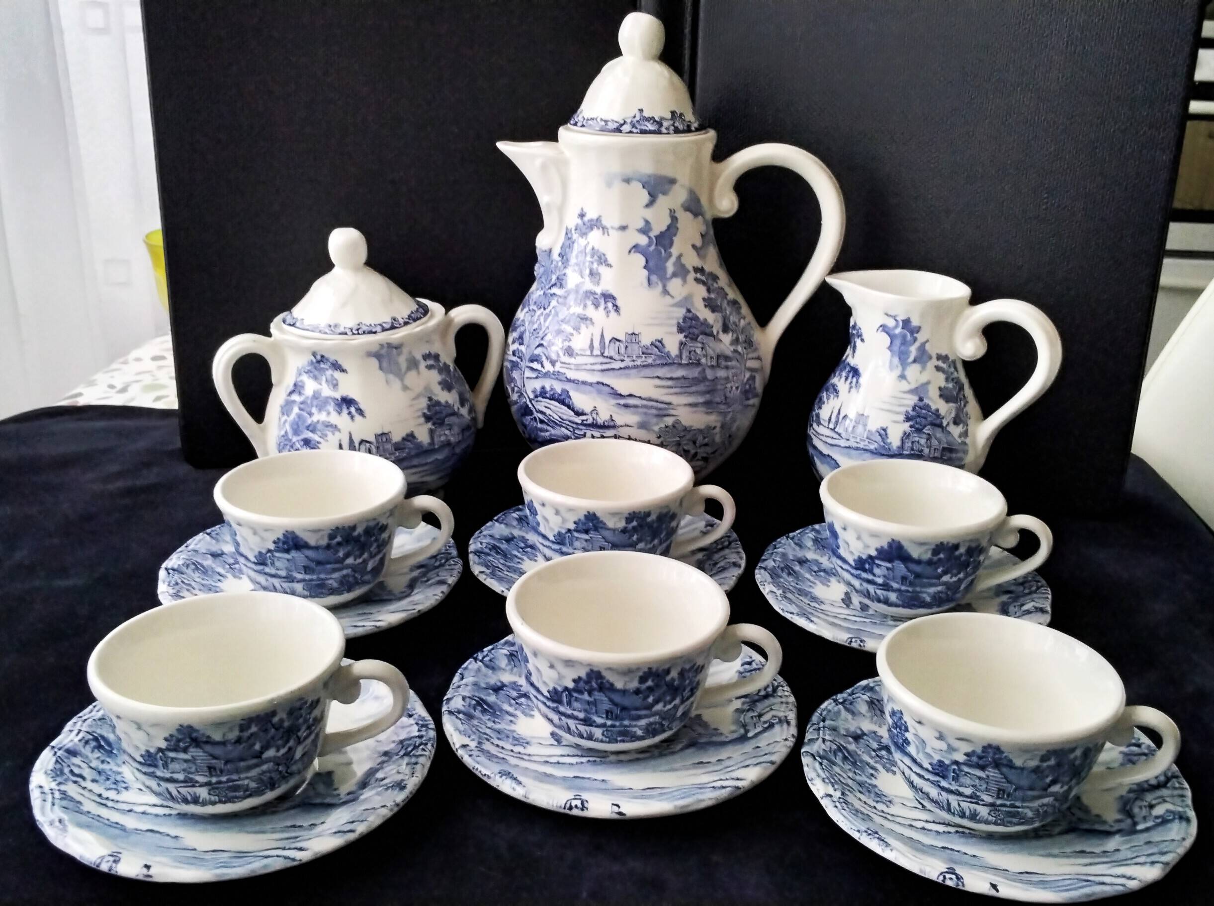 Lunéville earthenware coffee service "English Style"