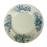 Vintage round serving dish from K&G Luneville, hunting model