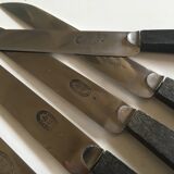 Set of 8 Art Deco knives in rosewood Robert Linzeler Paris