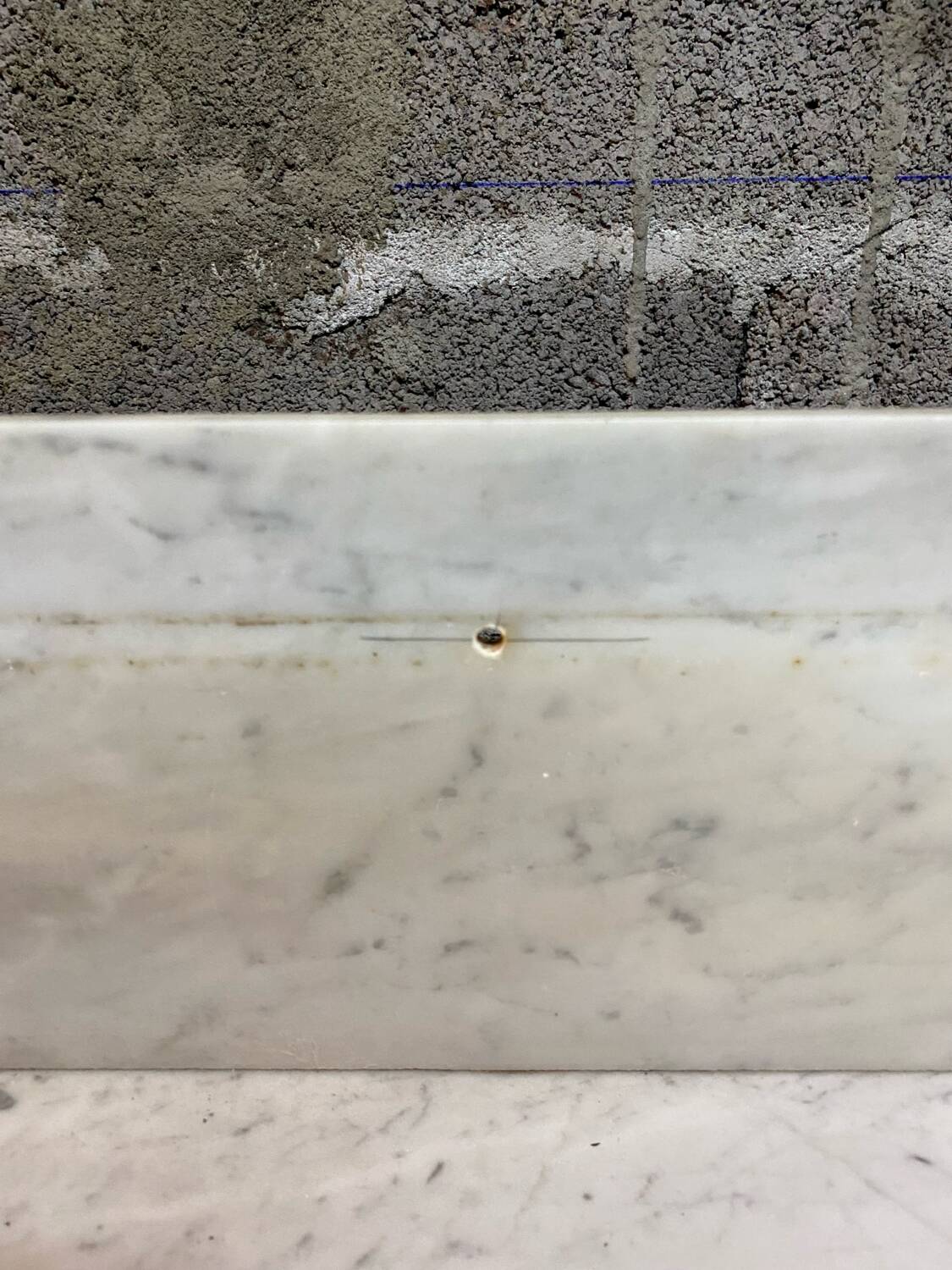 Antique dressing table, white marble