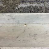 Antique dressing table, white marble