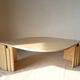 Travertin teardrop shaped coffee table, italy 1970