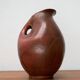 Cruche carafe en poterie de studio allemande Art déco avec trou de poignée par Paul Dresler pour Töpferei Grootenburg, années 1940