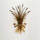 Large Gilded Italian Hollywood Regency Metal Wall Lamp by Hans Kögl