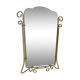 Vintage faceted mirror in aluminum frame 67x54cm