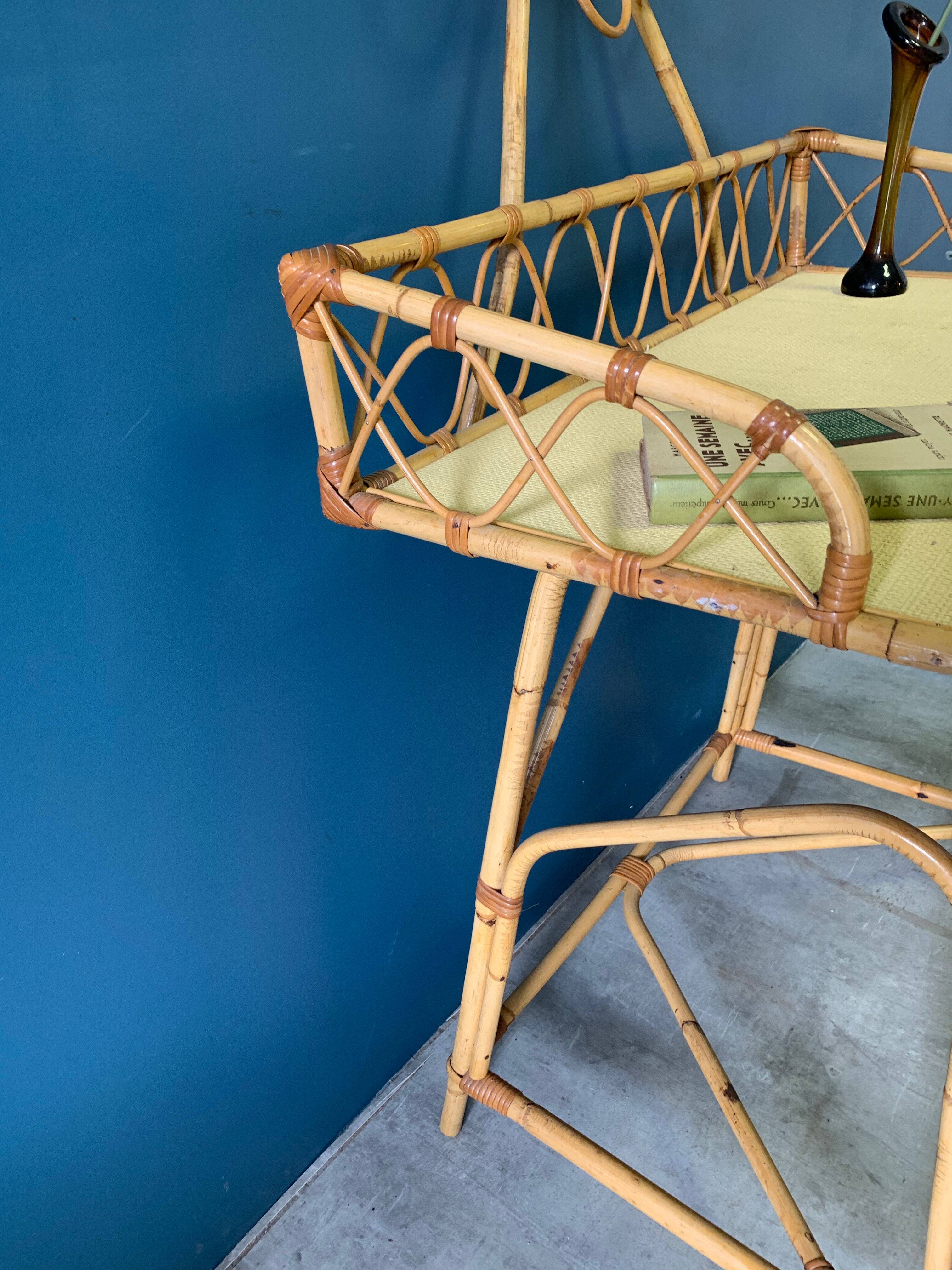 Rattan hairdresser and vintage wicker