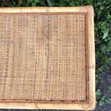 Vintage coffee table in bamboo and rattan
