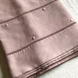 Old linen sheet and purple dyed cotton