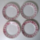 8 flat plates Moulin des Loups model red stone