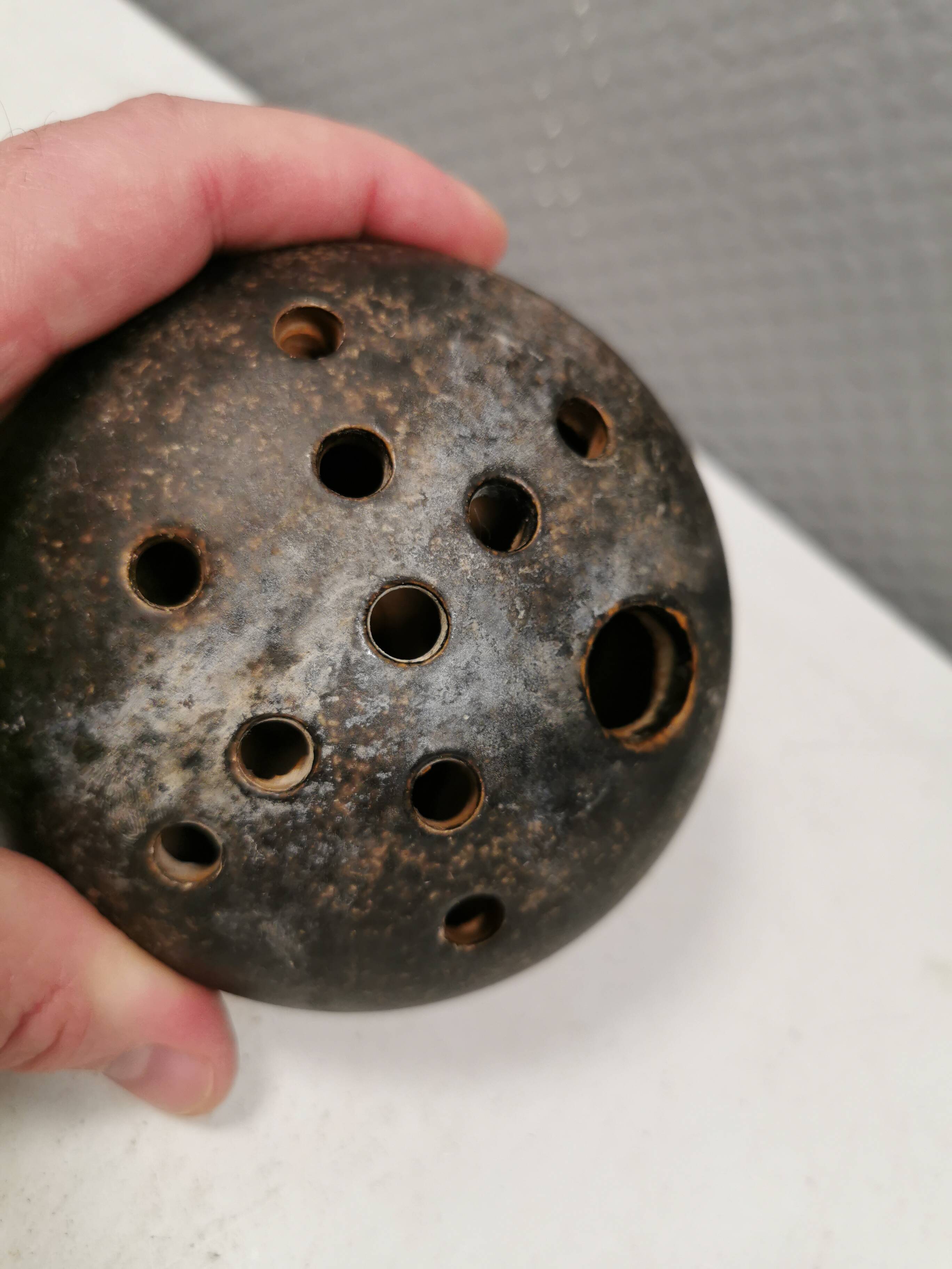 Delicious "mushroom" vase with several "holes"  Danmark 1980s