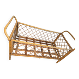 Vintage rattan and wicker bed