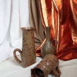Pitcher in chamotte stoneware