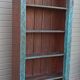 Very large old wooden bookcase