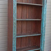 Very large old wooden bookcase