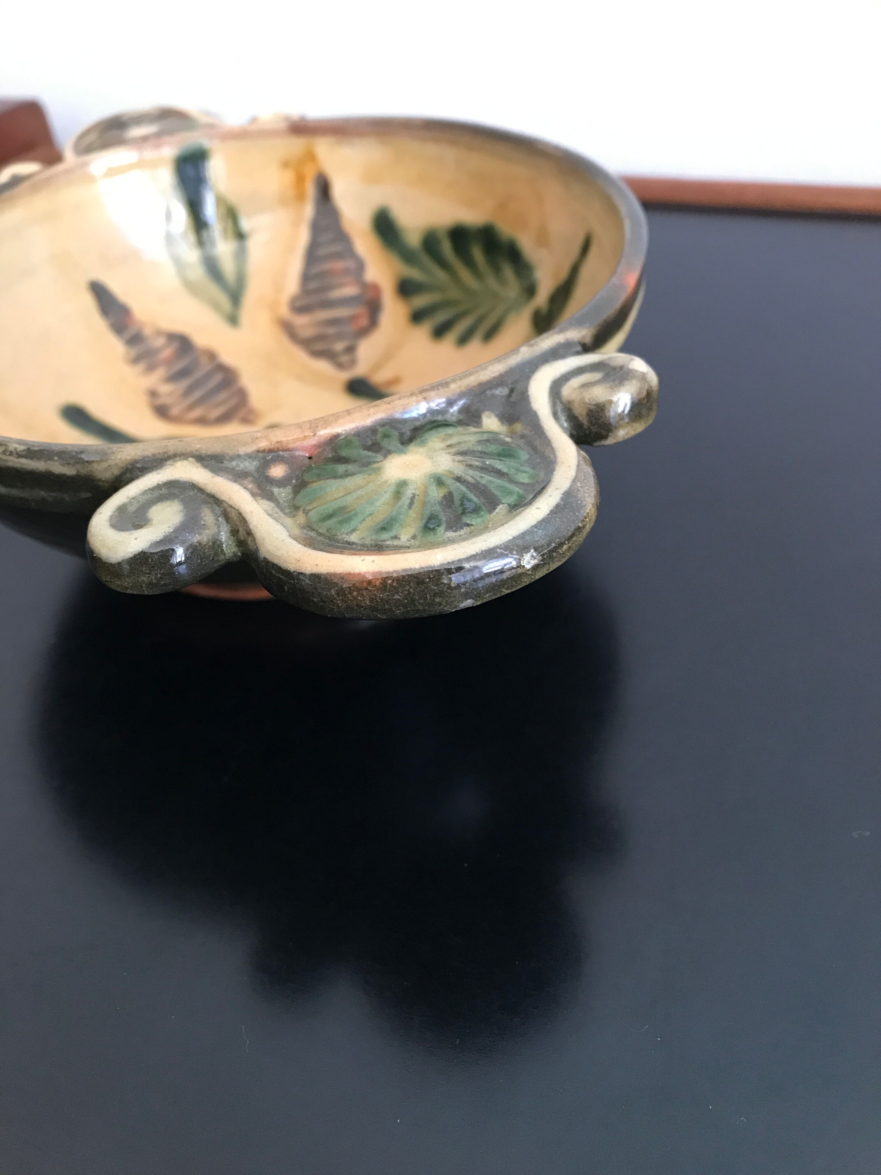 Sampigny les maranges (pottery) - glazed earth ear bowl unique model